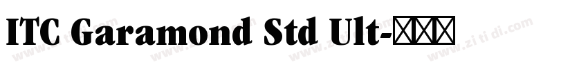 ITC Garamond Std Ult字体转换